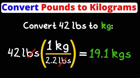 Convert lbs to kg